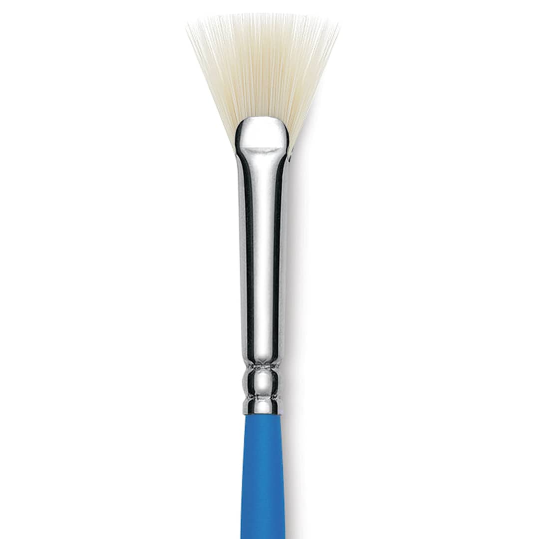 Open in modal - Princeton Select Off-White Synthetic Brush - Fan, Short Handle, Size 2, close-up