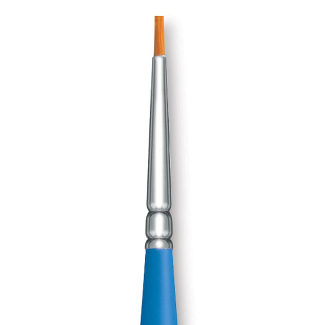 Open in modal - Princeton Select Synthetic Brush - Flat Shader, Mini Handle, Size 0 (close-up)