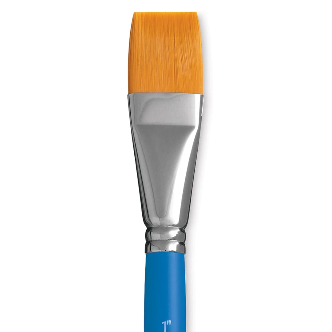 Open in modal - Princeton Select Synthetic Brush - Flat Wash, Short Handle, Size 1" close up