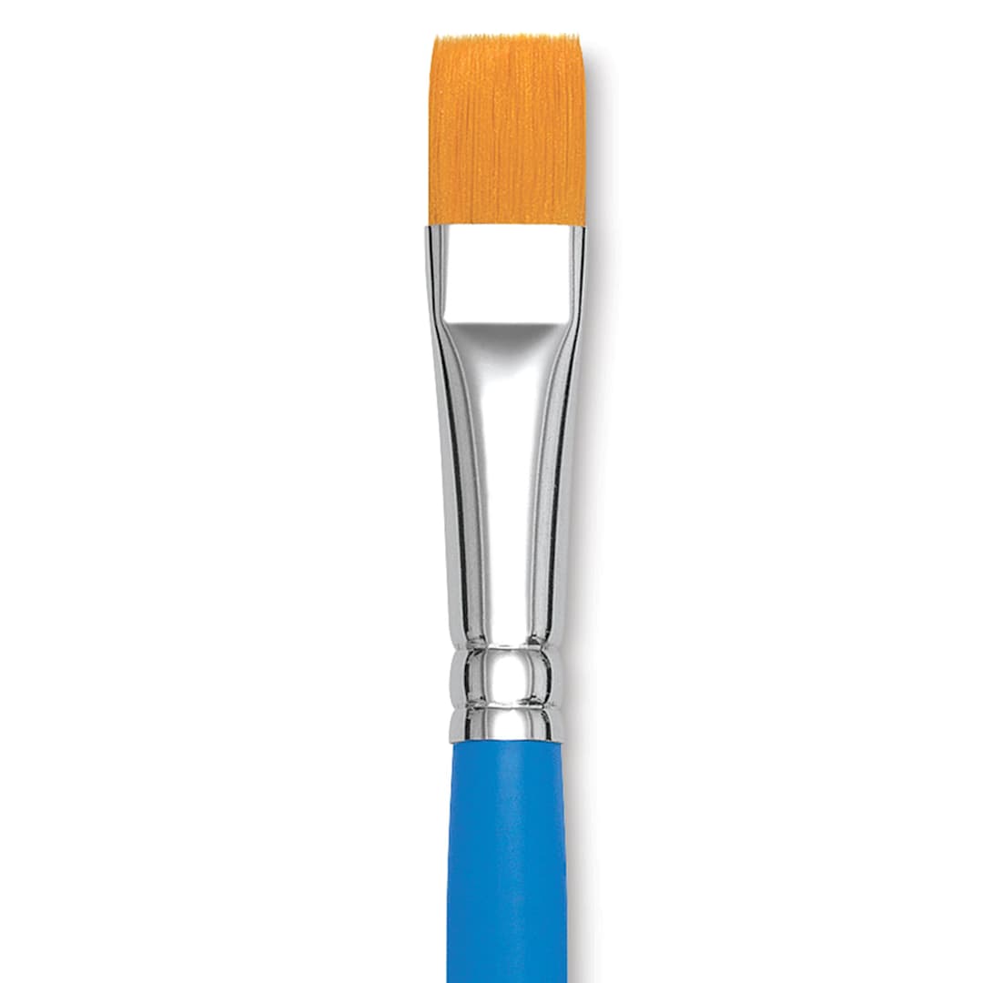 Open in modal - Princeton Select Synthetic Brush - Flat Wash, Short Handle, Size 1/2" close up