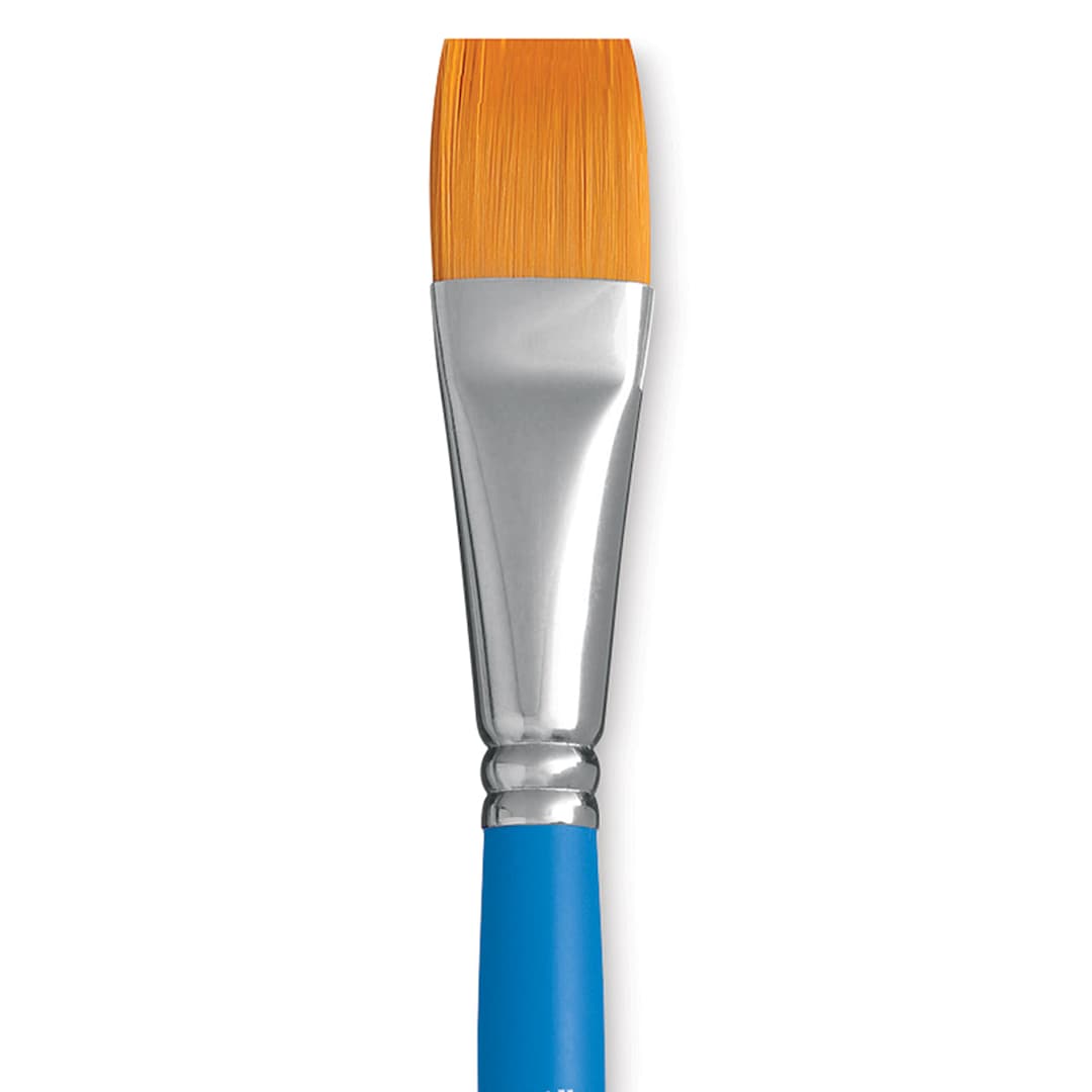 Open in modal - Princeton Select Synthetic Brush - Flat Wash, Short Handle, Size 3/4" close up