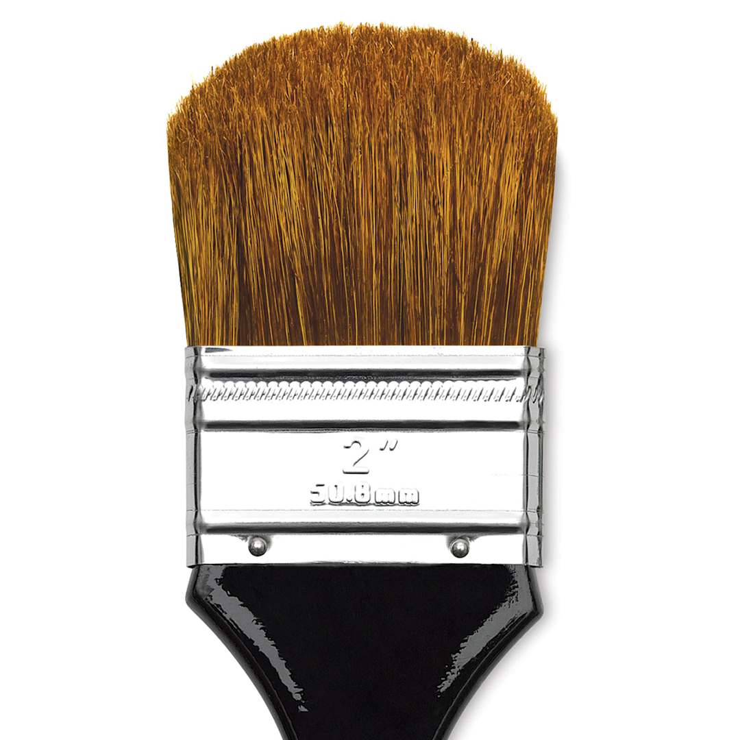 Open in modal - Dynasty Red-Letter Brush - Bristle/Ox Oval, Long Handle, Size 2 close up