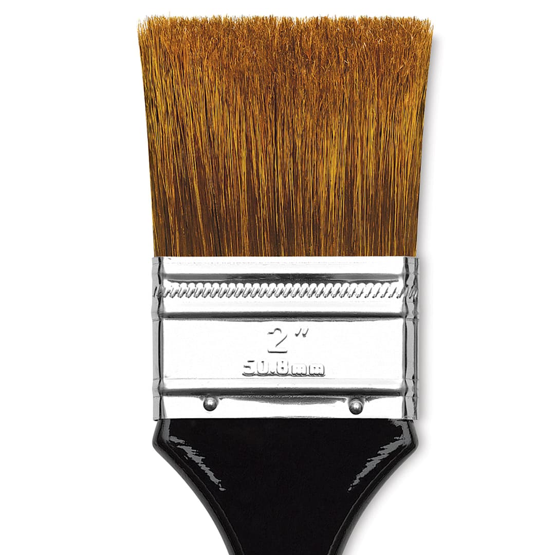 Open in modal - Dynasty Red-Letter Brush - Bristle/Ox Flat, Long Handle, Size 2 close up