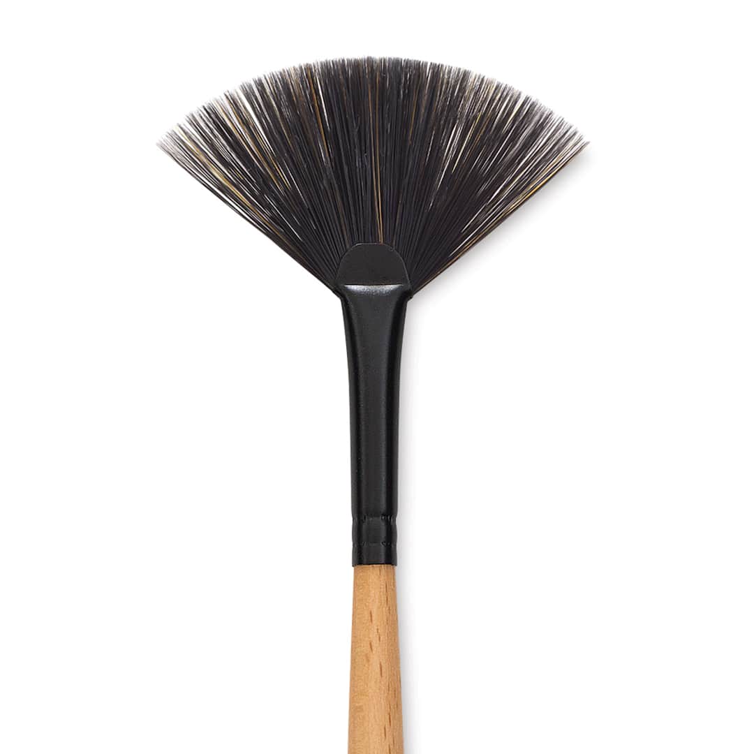 Open in modal - Princeton Catalyst Polytip Bristle Brush - Fan, Long Handle, Size 3 close up
