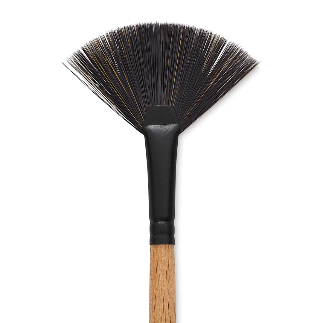 Open in modal - Princeton Catalyst Polytip Bristle Brush - Fan, Long Handle, Size 6 close up