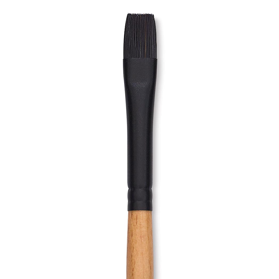 Open in modal - Princeton Catalyst Polytip Bristle Brush - Bright, Long Handle, Size 4 close up