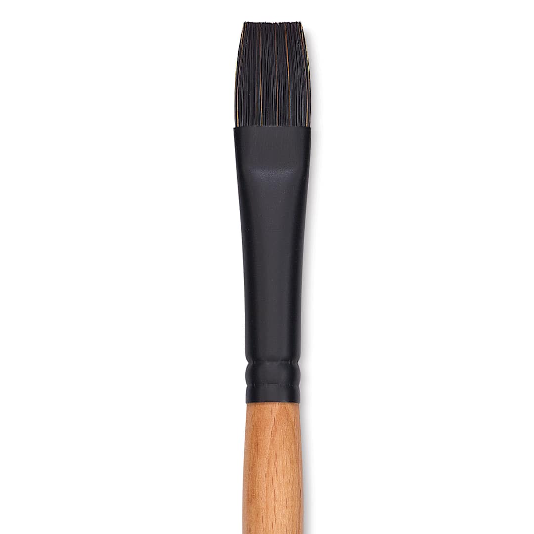 Open in modal - Princeton Catalyst Polytip Bristle Brush - Bright, Long Handle, Size 8 close up
