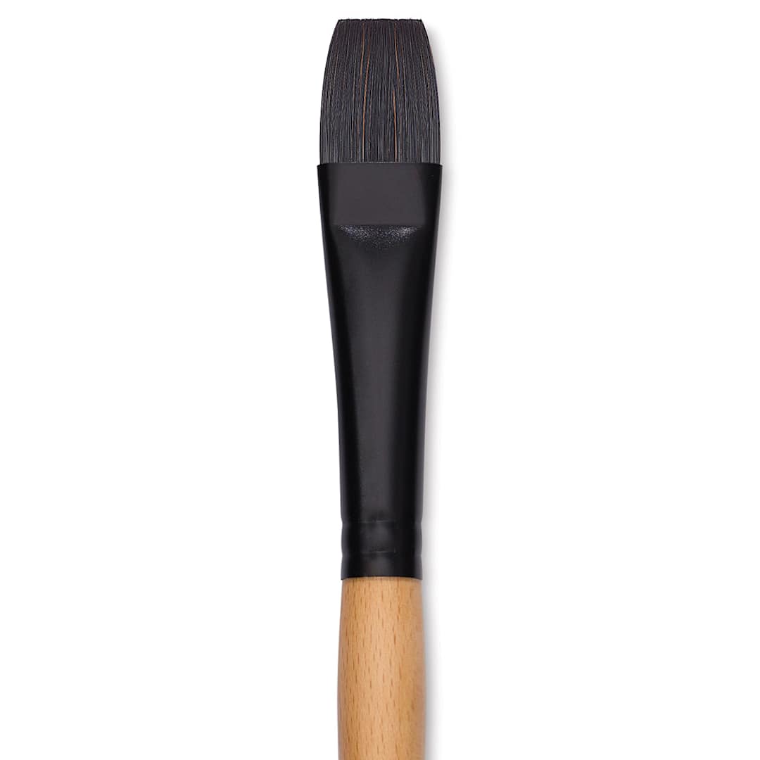 Open in modal - Princeton Catalyst Polytip Bristle Brush - Bright, Long Handle, Size 10 close up