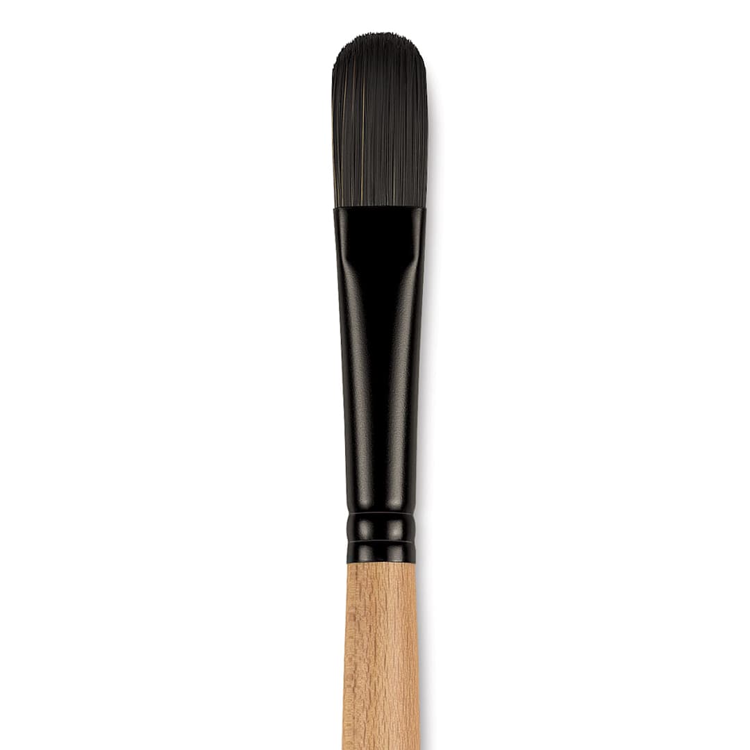 Open in modal - Princeton Catalyst Polytip Bristle Brush - Filbert, Long Handle, Size 8 close up