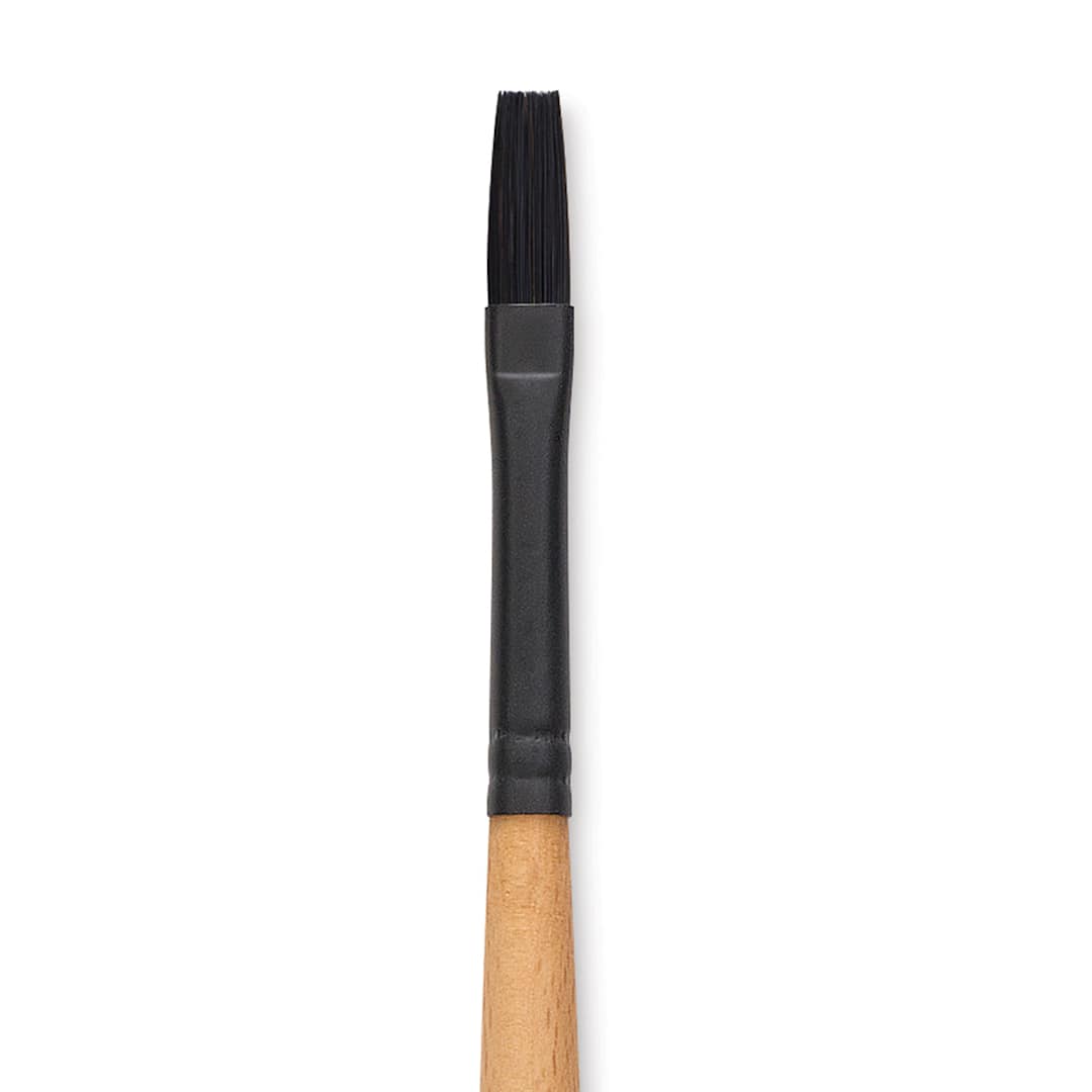 Open in modal - Princeton Catalyst Polytip Bristle Brush - Flat, Long Handle, Size 2 close up