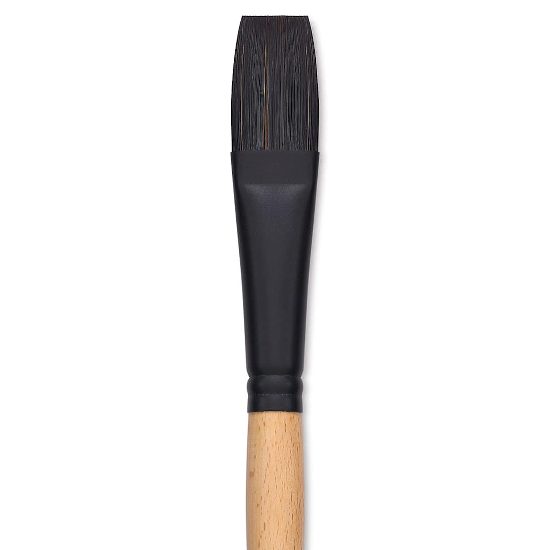 Open in modal - Princeton Catalyst Polytip Bristle Brush - Flat, Long Handle, Size 12 close up
