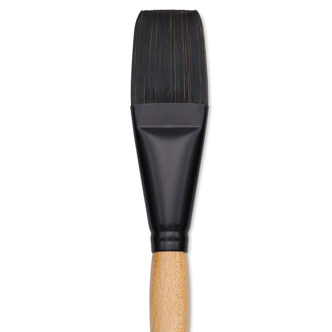 Open in modal - Princeton Catalyst Polytip Bristle Brush - Flat, Long Handle, Size 20 close up