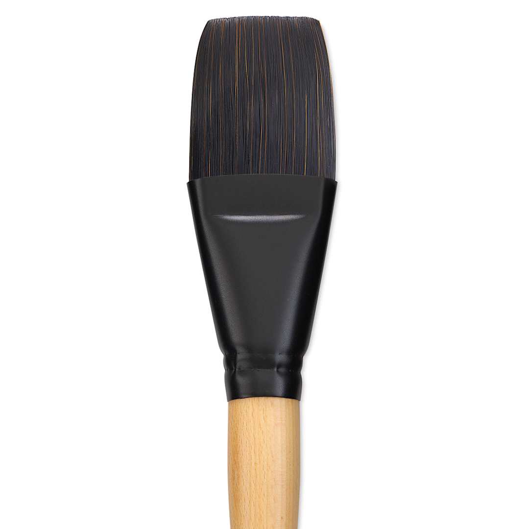 Open in modal - Princeton Catalyst Polytip Bristle Brush - Flat, Long Handle, Size 24 close up