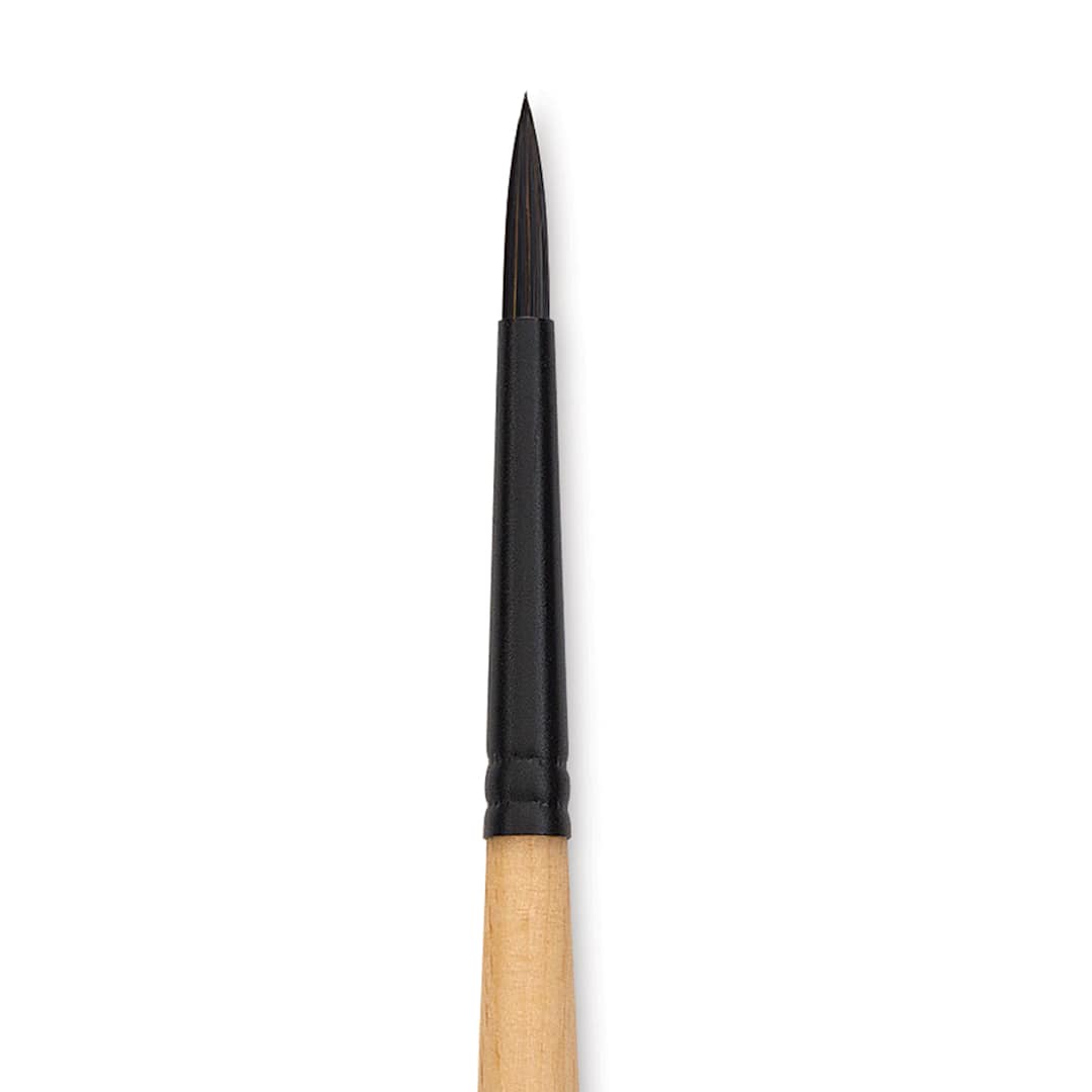 Open in modal - Princeton Catalyst Polytip Bristle Brush - Round, Long Handle, Size 2 close up