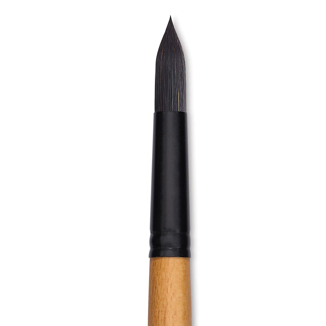 Open in modal - Princeton Catalyst Polytip Bristle Brush - Round, Long Handle, Size 10 close up