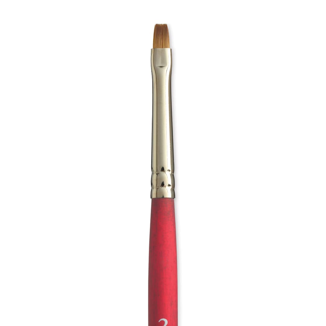 Open in modal - Princeton Velvetouch Series 3950 Synthetic Brush - Chisel Blender, Size 2 close up