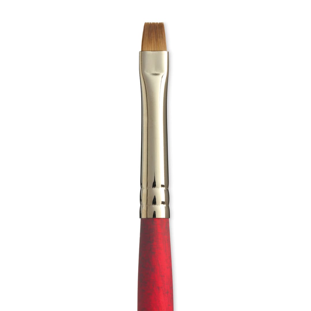 Open in modal - Princeton Velvetouch Series 3950 Synthetic Brush - Chisel Blender, Size 6 close up
