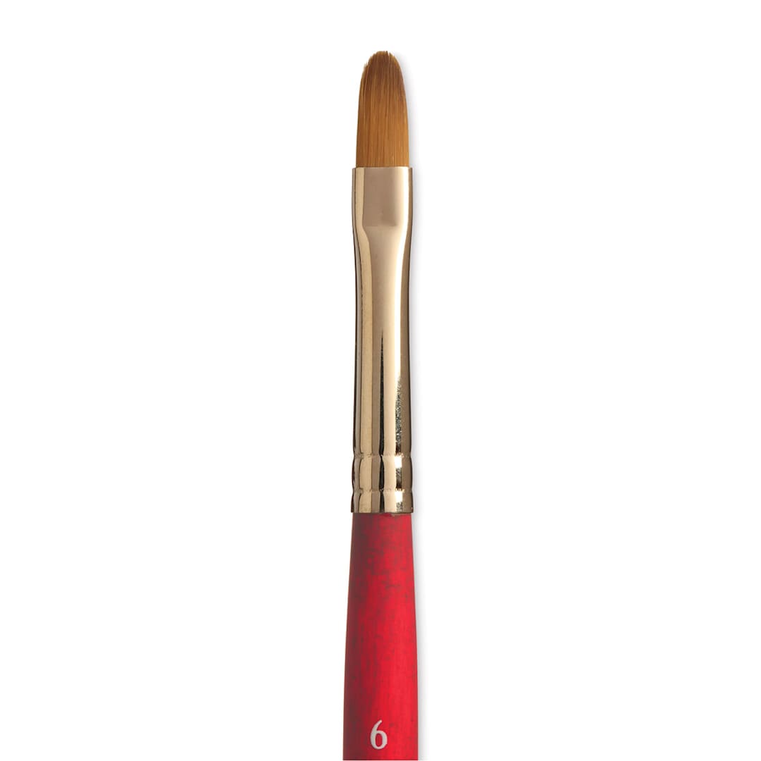 Open in modal - Princeton Velvetouch Series 3950 Synthetic Brush - Filbert, Size 6 close up