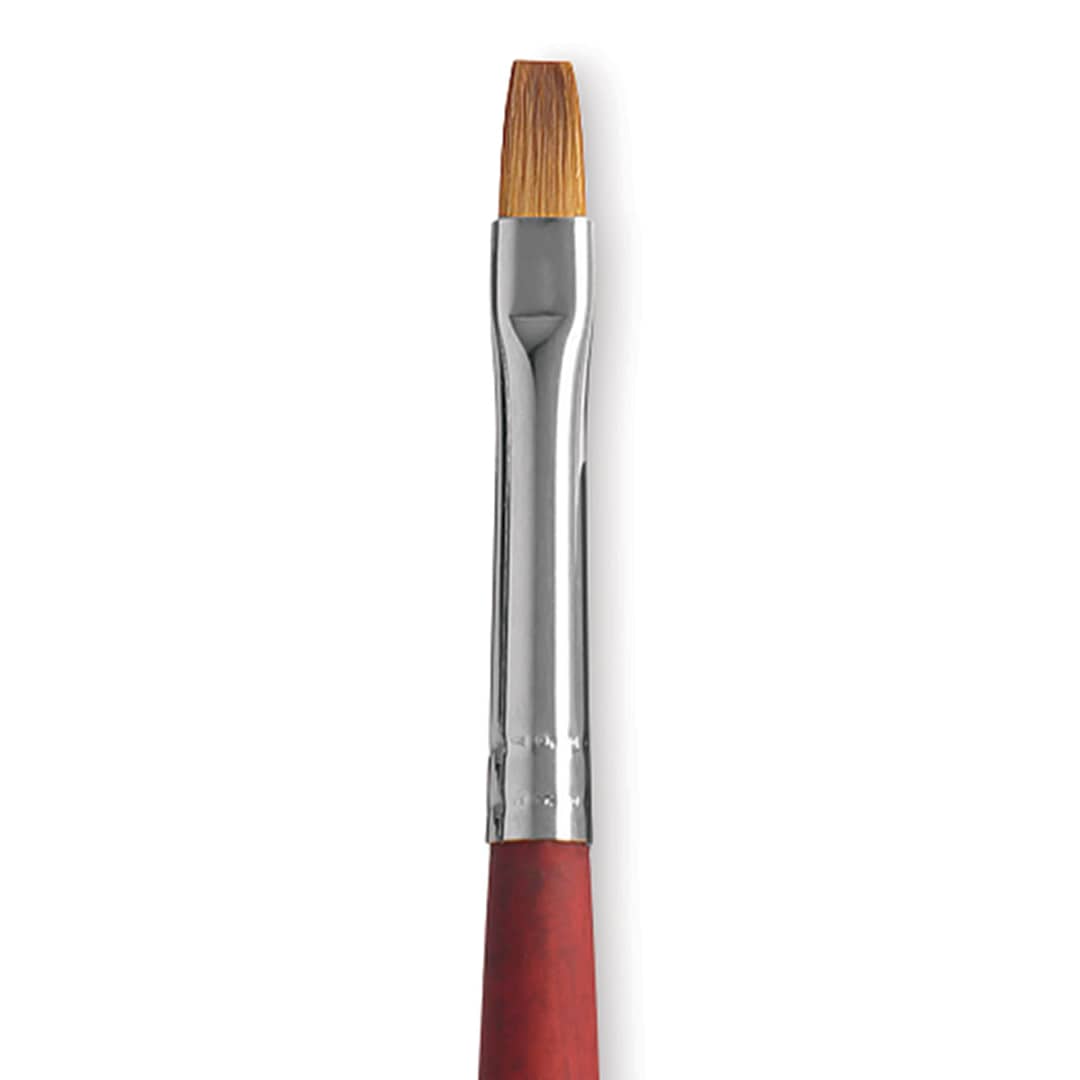 Open in modal - Princeton Velvetouch Series 3950 Synthetic Brush - Flat Shader, Size 4 close up