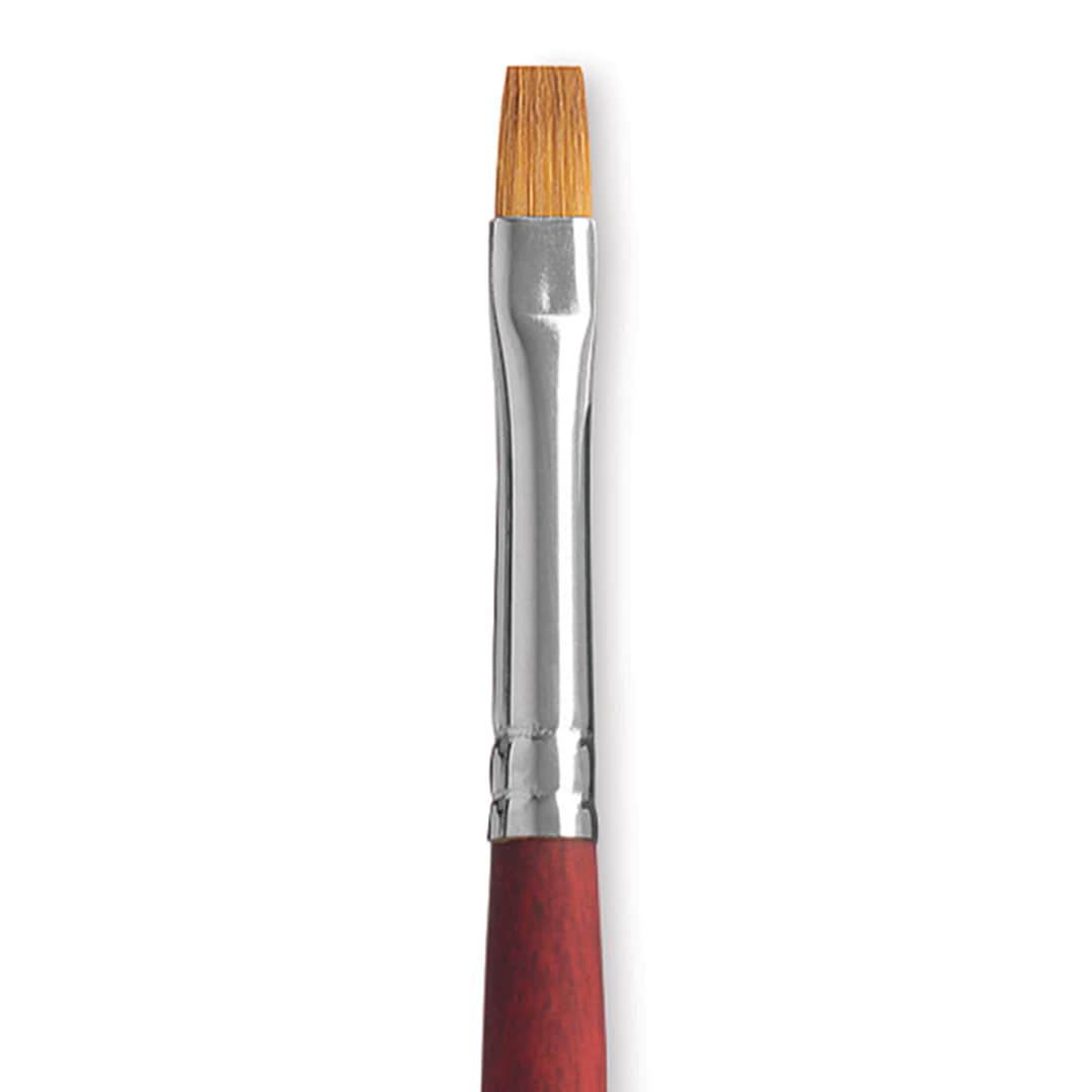 Open in modal - Princeton Velvetouch Series 3950 Synthetic Brush - Flat Shader, Size 6 close up