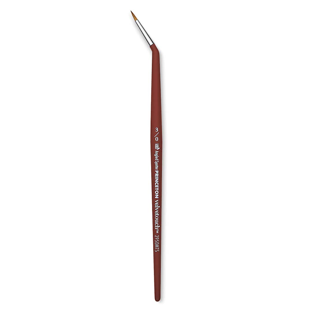 Open in modal - Princeton Velvetouch Synthetic Mini Brush - Mini Angled Spotter