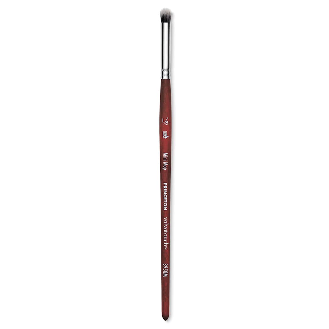 Open in modal - Princeton Velvetouch Series 3950 Synthetic Brush - Mini Mop, 1/8"