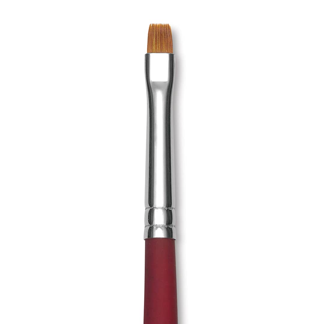 Open in modal - Princeton Velvetouch Series 3900 Synthetic Brush - Bright, Long Handle, Size 4 (close-up)