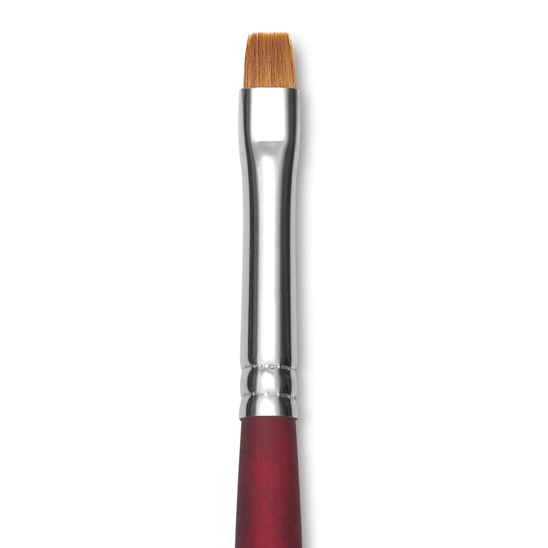 Open in modal - Princeton Velvetouch Series 3900 Synthetic Brush - Bright, Long Handle, Size 6 (close-up)