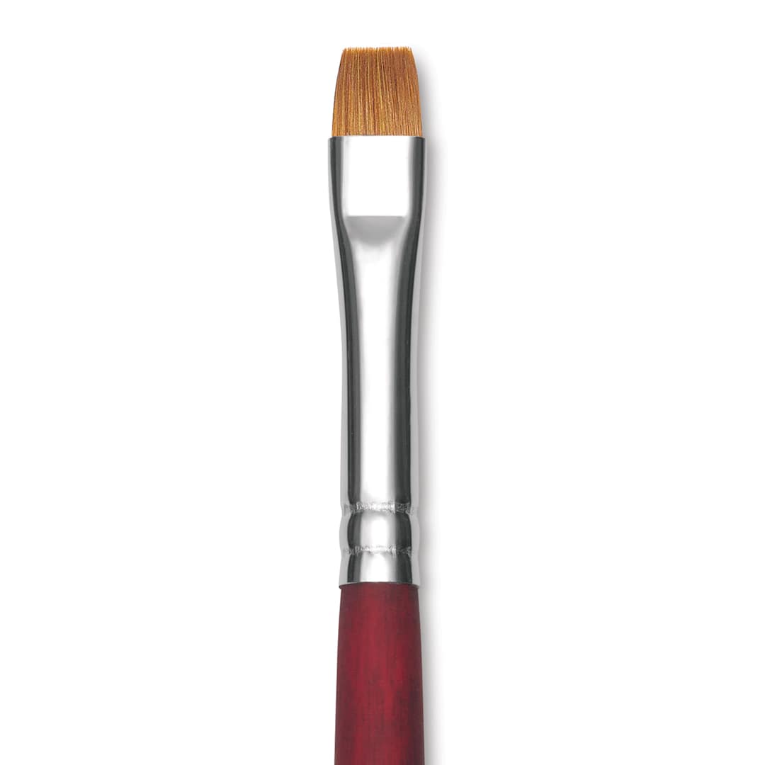 Open in modal - Princeton Velvetouch Series 3900 Synthetic Brush - Bright, Long Handle, Size 8 (close-up)