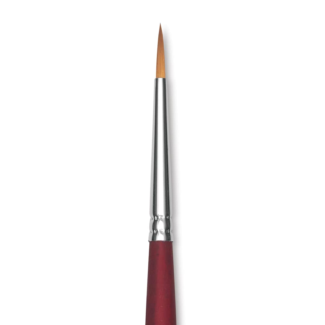 Open in modal - Princeton Velvetouch Series 3900 Synthetic Brush - Round, Long Handle, Size 2 (close-up)
