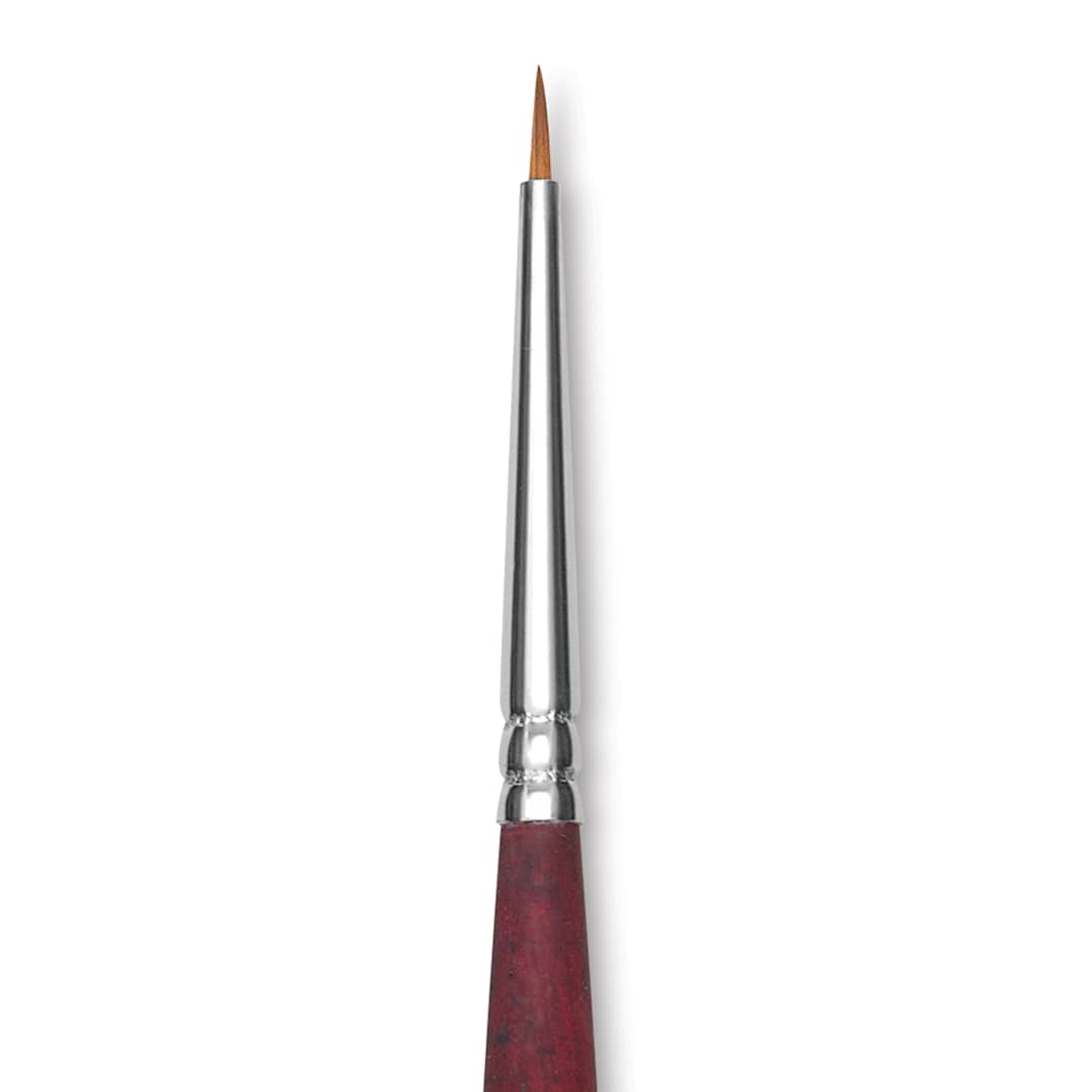 Open in modal - Princeton Velvetouch Series 3900 Synthetic Brush - Round, Long Handle, Size 2/0 (close-up)