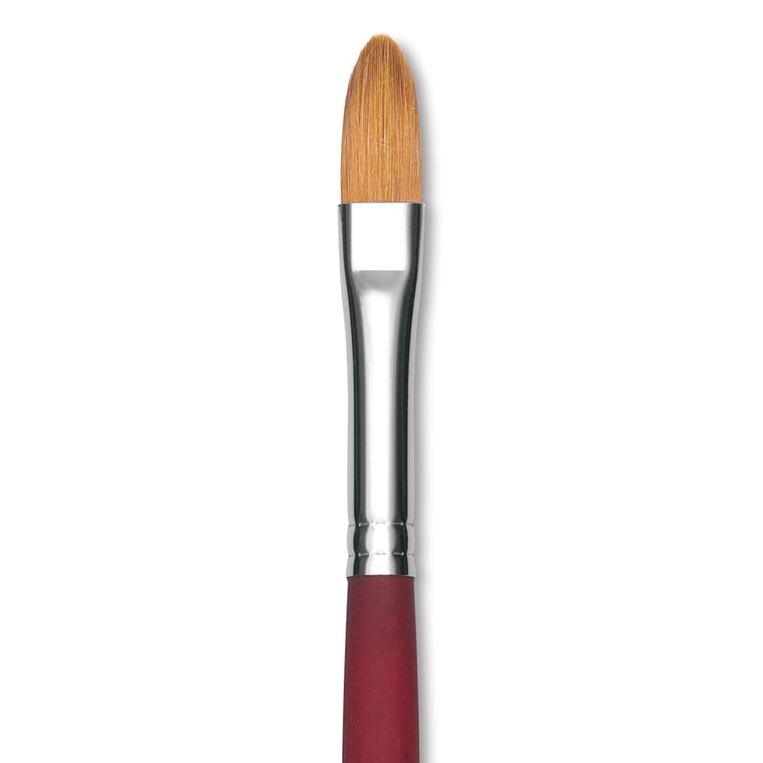 Open in modal - Princeton Velvetouch Series 3900 Synthetic Brush - Filbert, Long Handle, Size 8 (close-up)