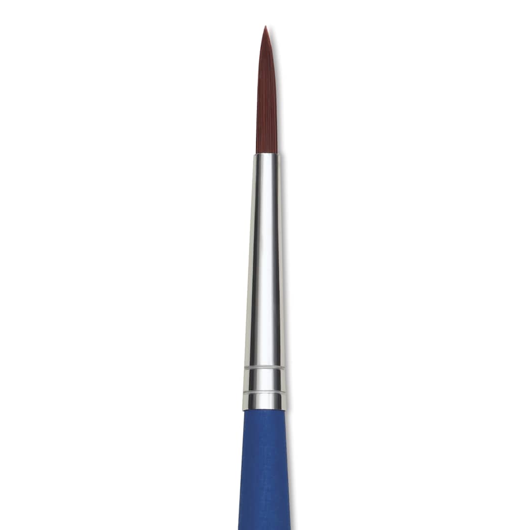 Open in modal - Da Vinci Forte Acrylics Synthetic Brush - Round, Long Handle, Size 4, close-up