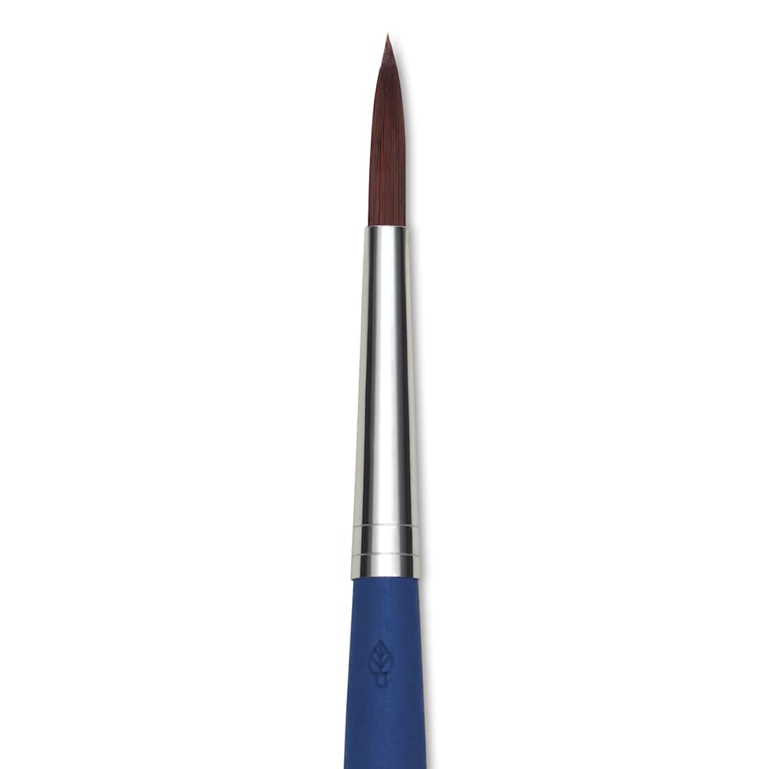 Open in modal - Da Vinci Forte Acrylics Synthetic Brush - Round, Long Handle, Size 6, close-up