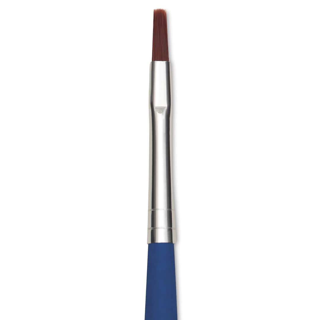 Open in modal - Da Vinci Forte Acrylics Synthetic Brush - Flat, Long Handle, Size 2, close-up