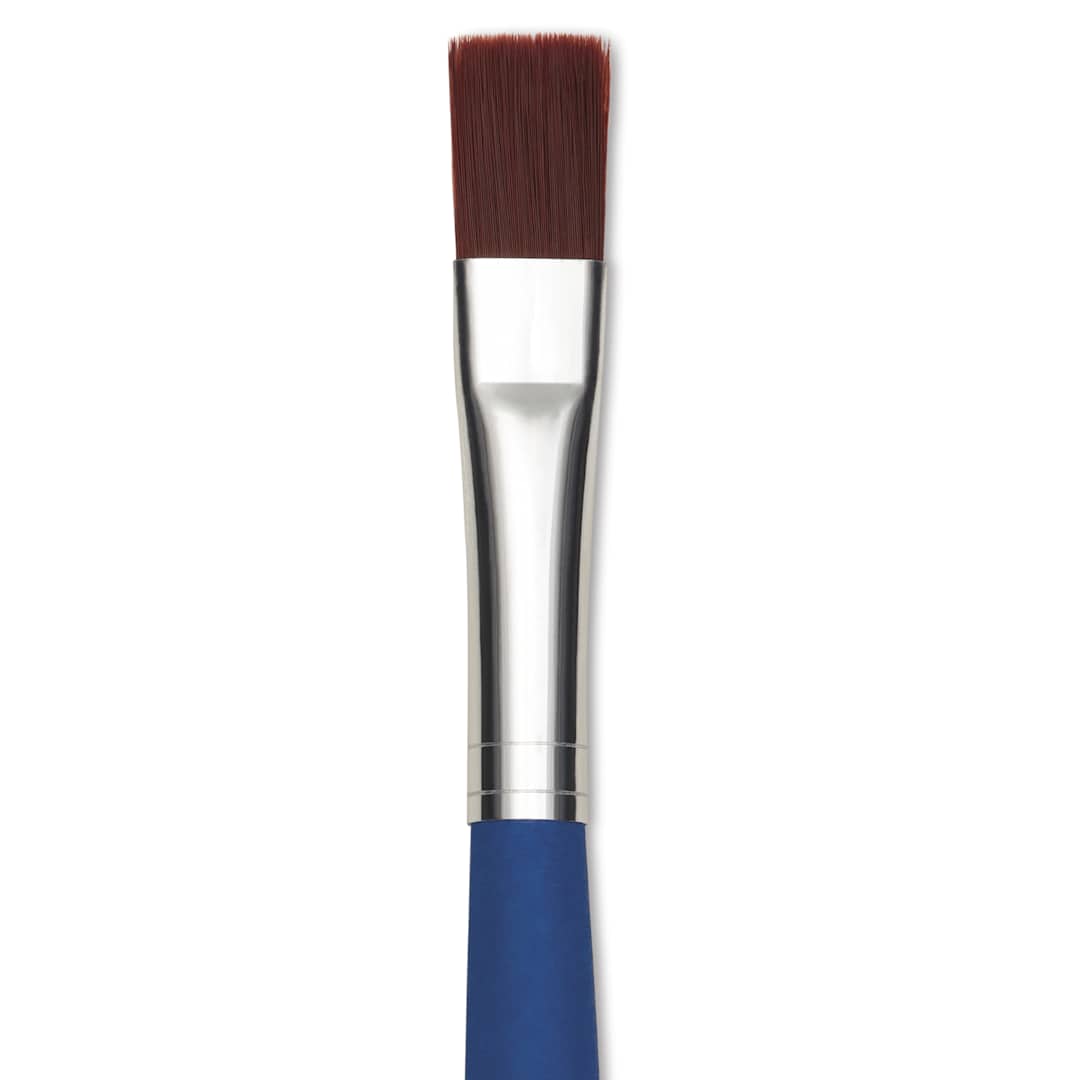 Open in modal - Da Vinci Forte Acrylics Synthetic Brush - Flat, Long Handle, Size 12, close-up