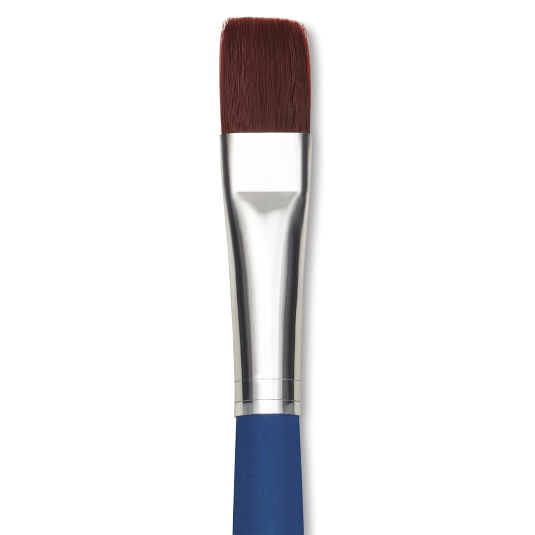Open in modal - Da Vinci Forte Acrylics Synthetic Brush - Flat, Long Handle, Size 16, close-up