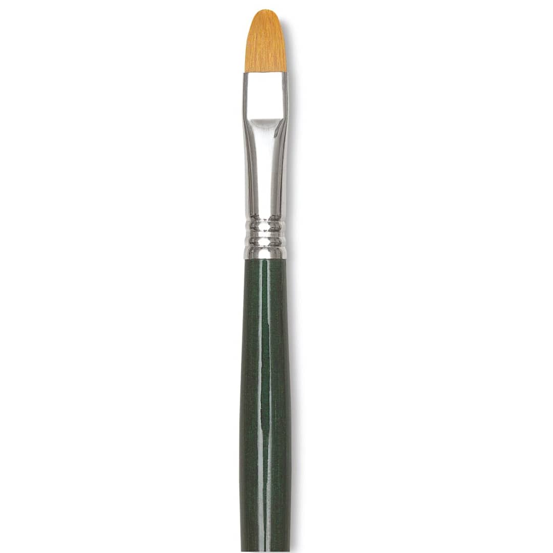 Open in modal - Escoda Barroco Toray Gold Synthetic Brush - Bright, Long Handle, Size 0