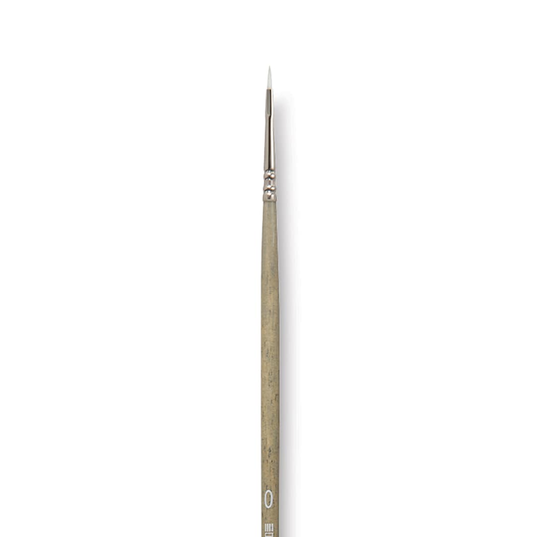 Open in modal - Escoda Perla Toray White Synthetic Brush - Filbert, Long Handle, Size 0