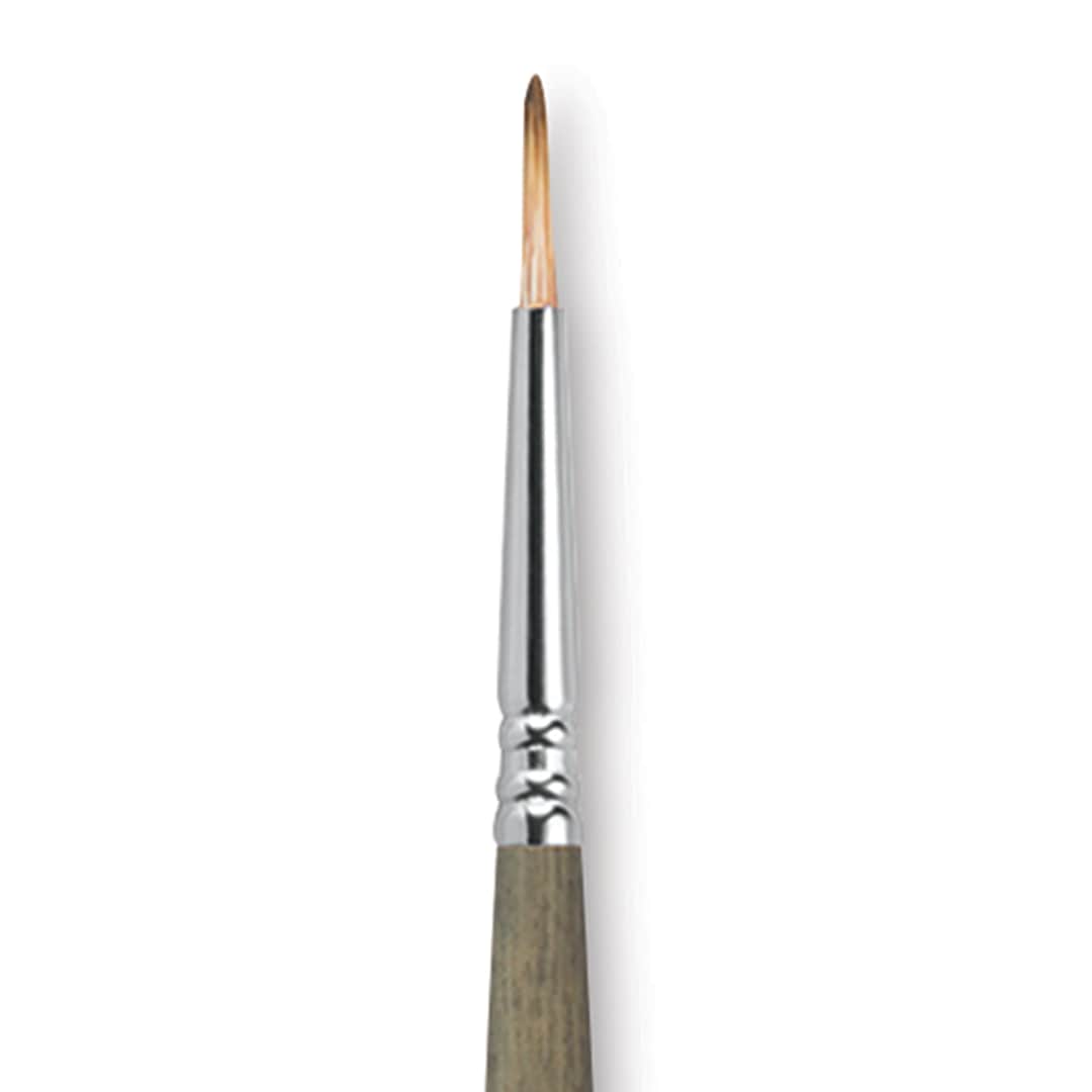 Open in modal - Escoda Modernista Tadami Synthetic Mongoose Brush - Round, Long Handle, Size 4 close up