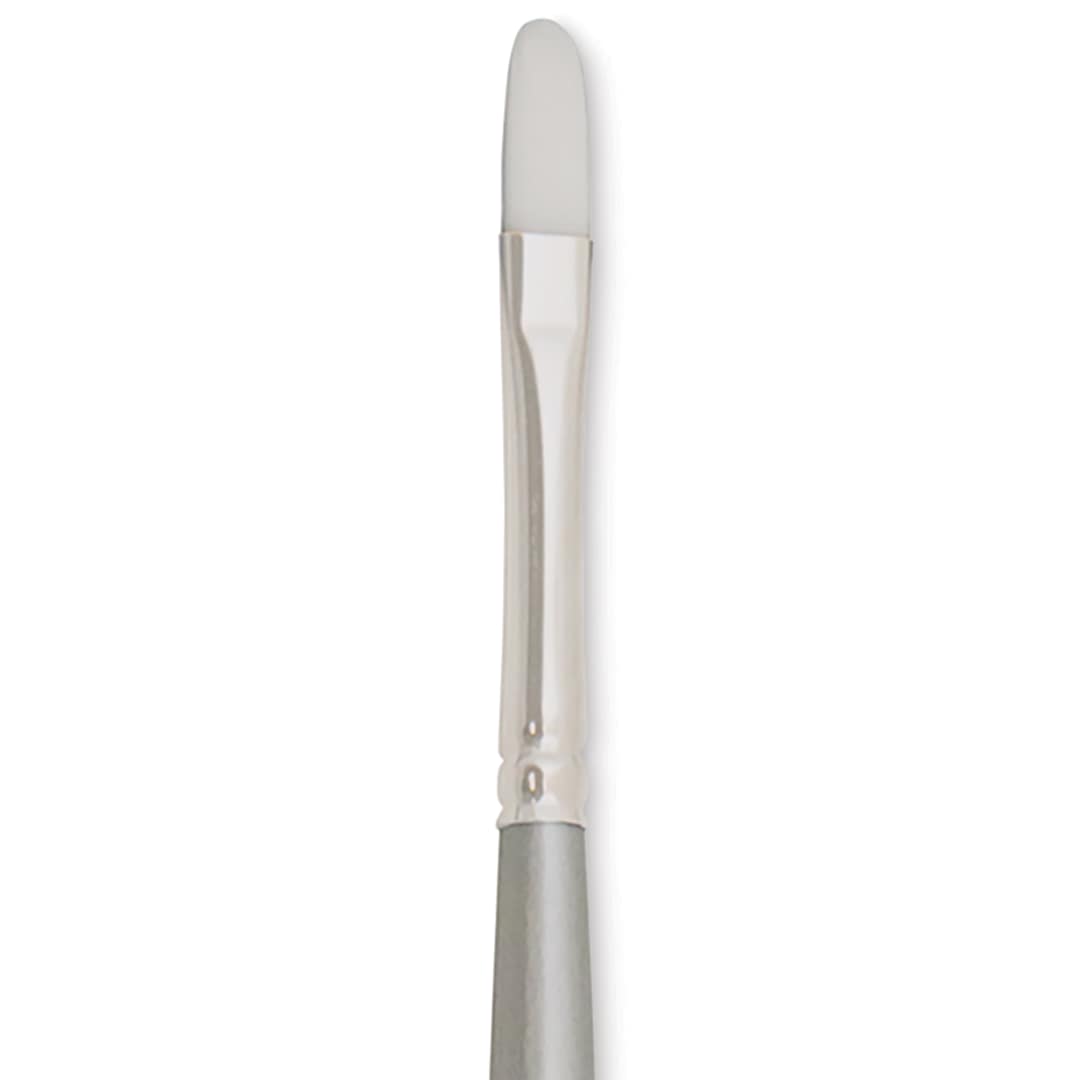 Open in modal - Silver Brush Silverwhite Synthetic Brush - Filbert, Long Handle, Size 1 close up