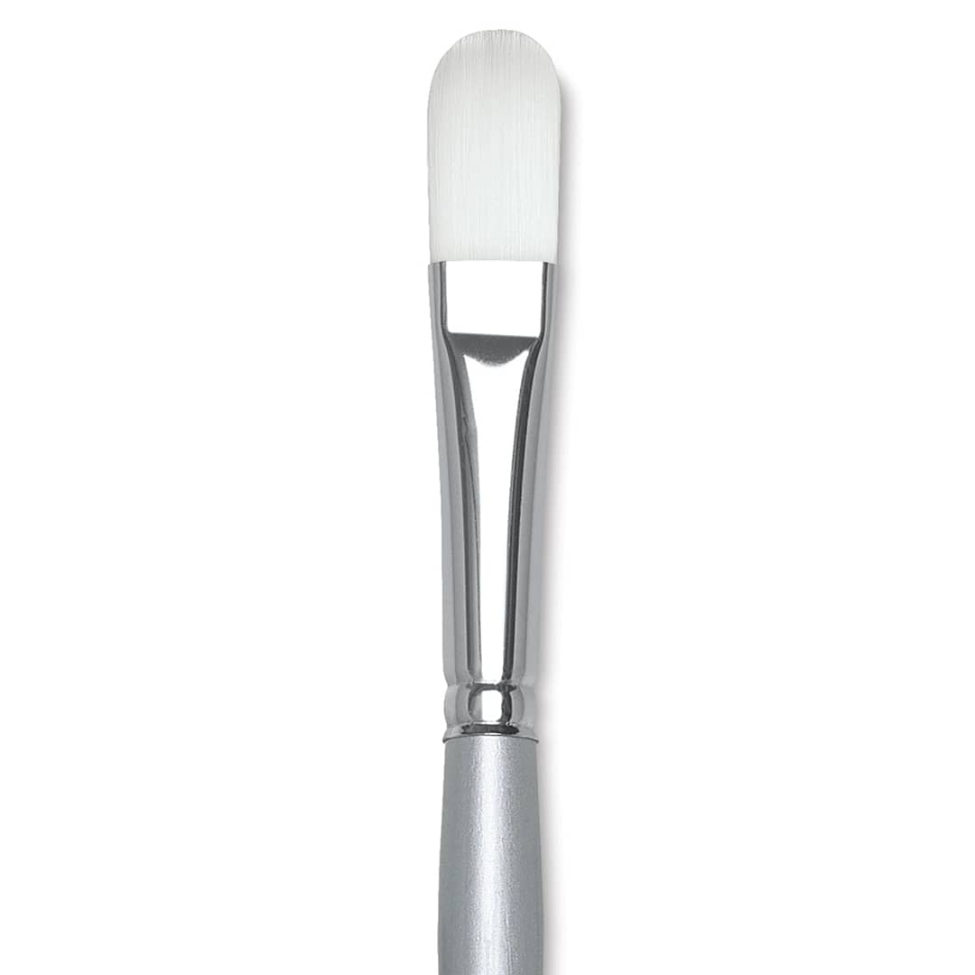 Open in modal - Silver Brush Silverwhite Synthetic Brush - Filbert, Long Handle, Size 8 close up