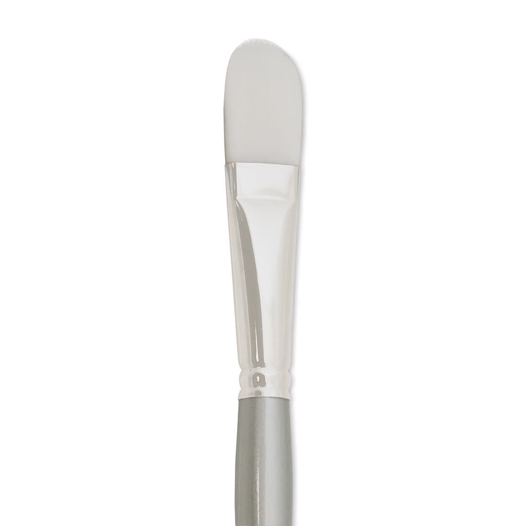 Open in modal - Silver Brush Silverwhite Synthetic Brush - Filbert, Long Handle, Size 10 close up