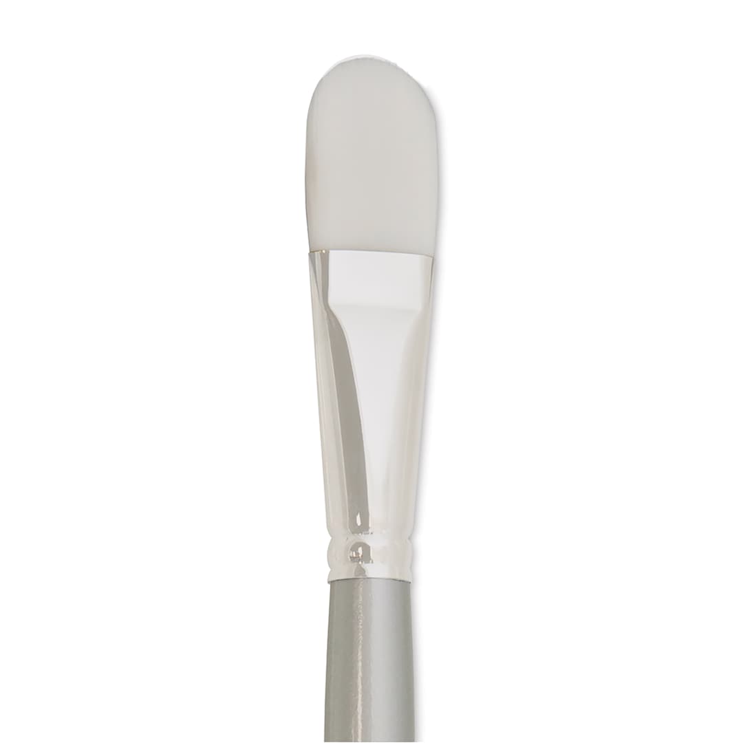 Open in modal - Silver Brush Silverwhite Synthetic Brush - Filbert, Long Handle, Size 12 close up