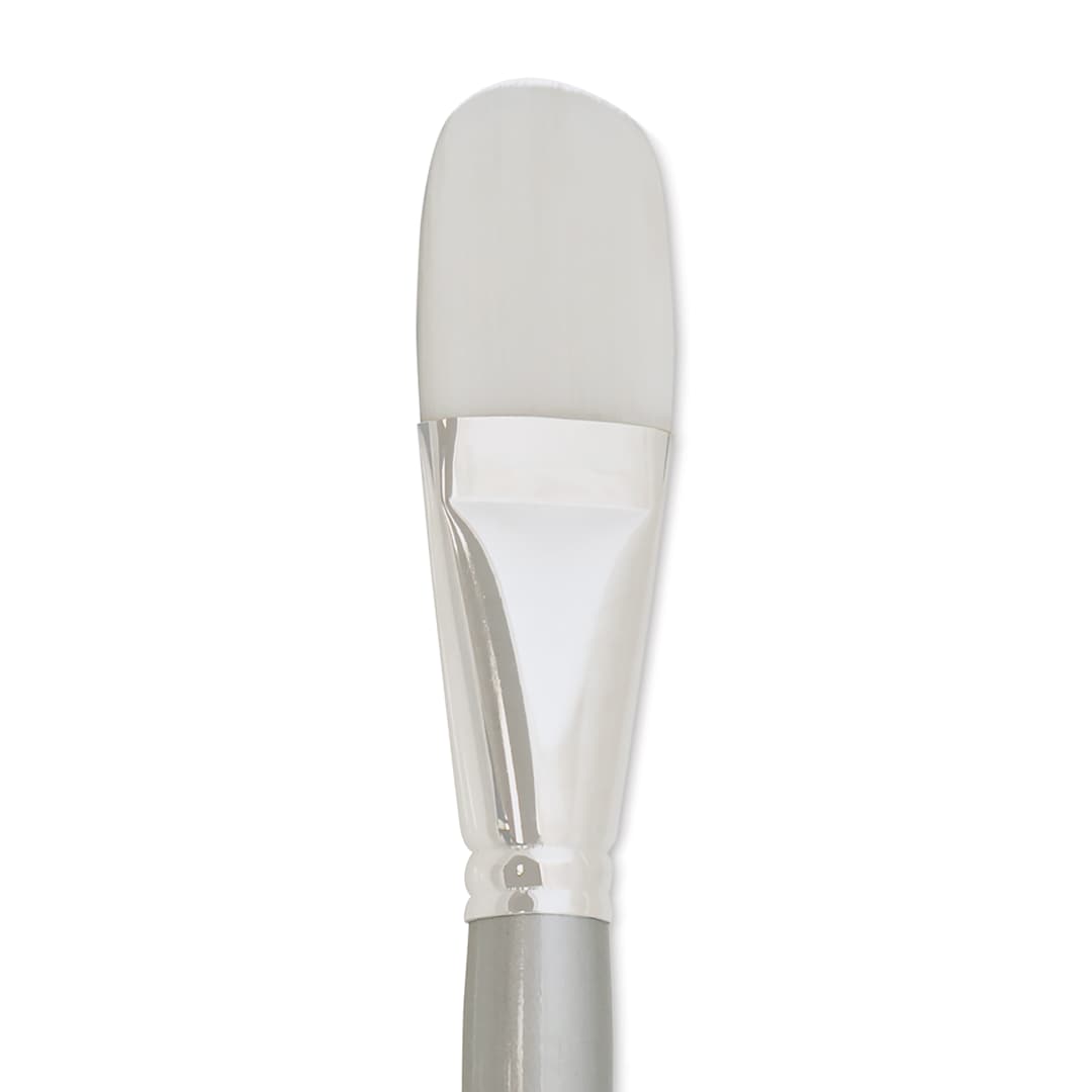 Open in modal - Silver Brush Silverwhite Synthetic Brush - Filbert, Long Handle, Size 16 close up