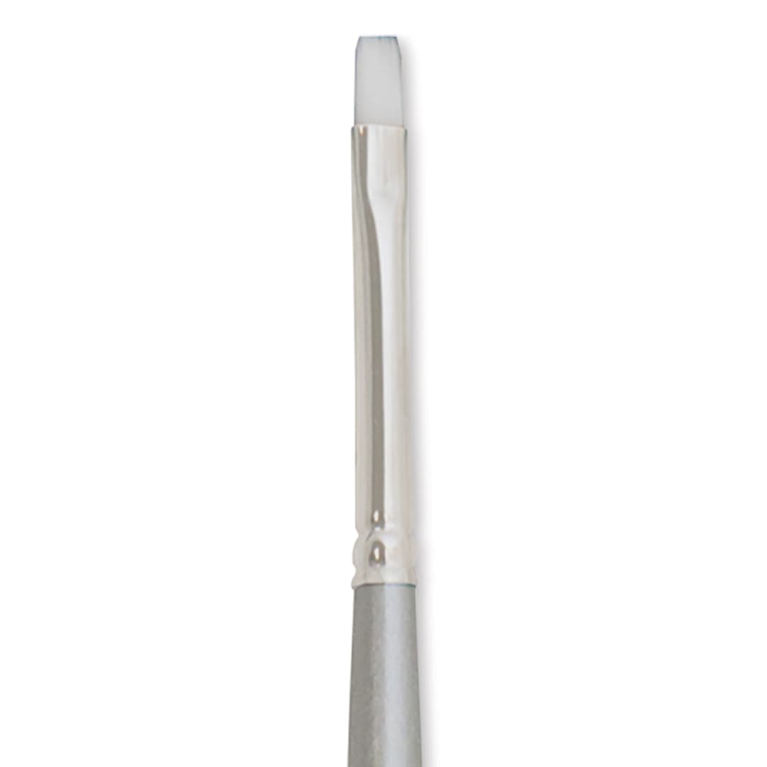 Open in modal - Silver Brush Silverwhite Synthetic Brush - Bright, Long Handle, Size 0 close up