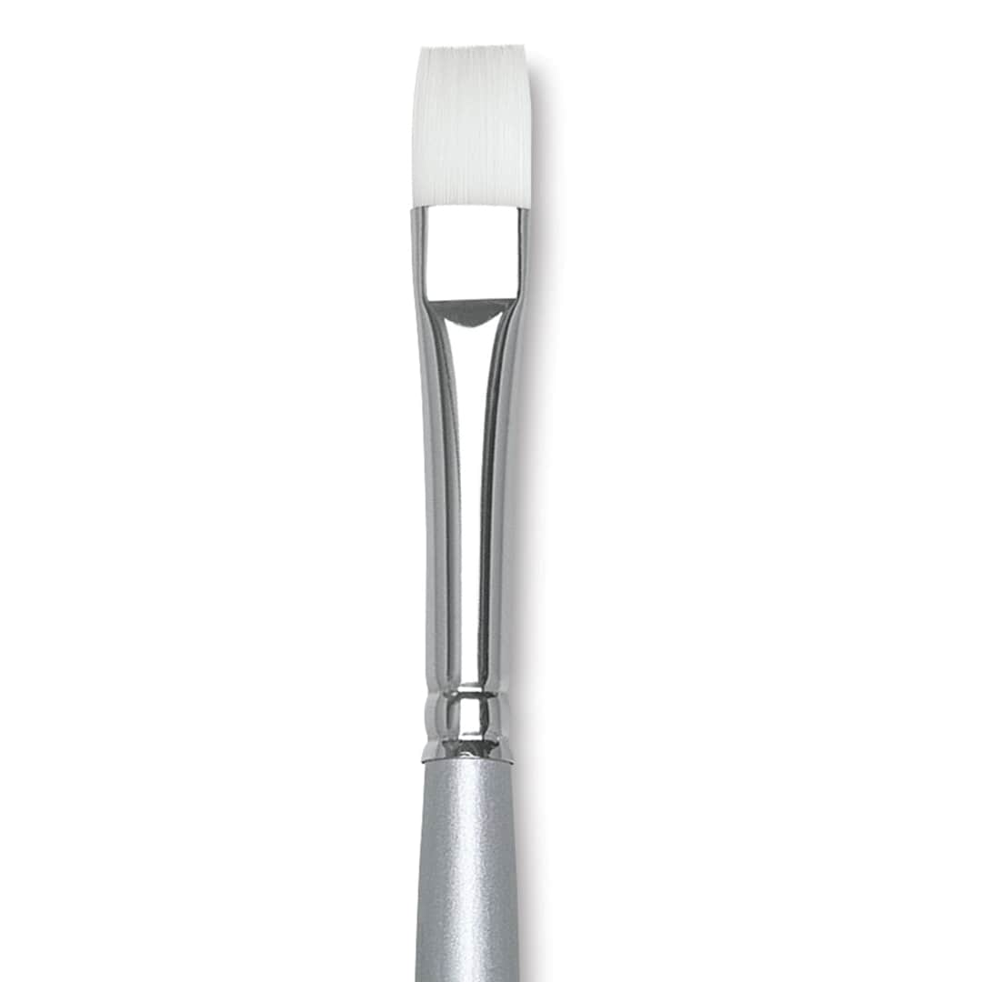 Open in modal - Silver Brush Silverwhite Synthetic Brush - Bright, Long Handle, Size 4 close up