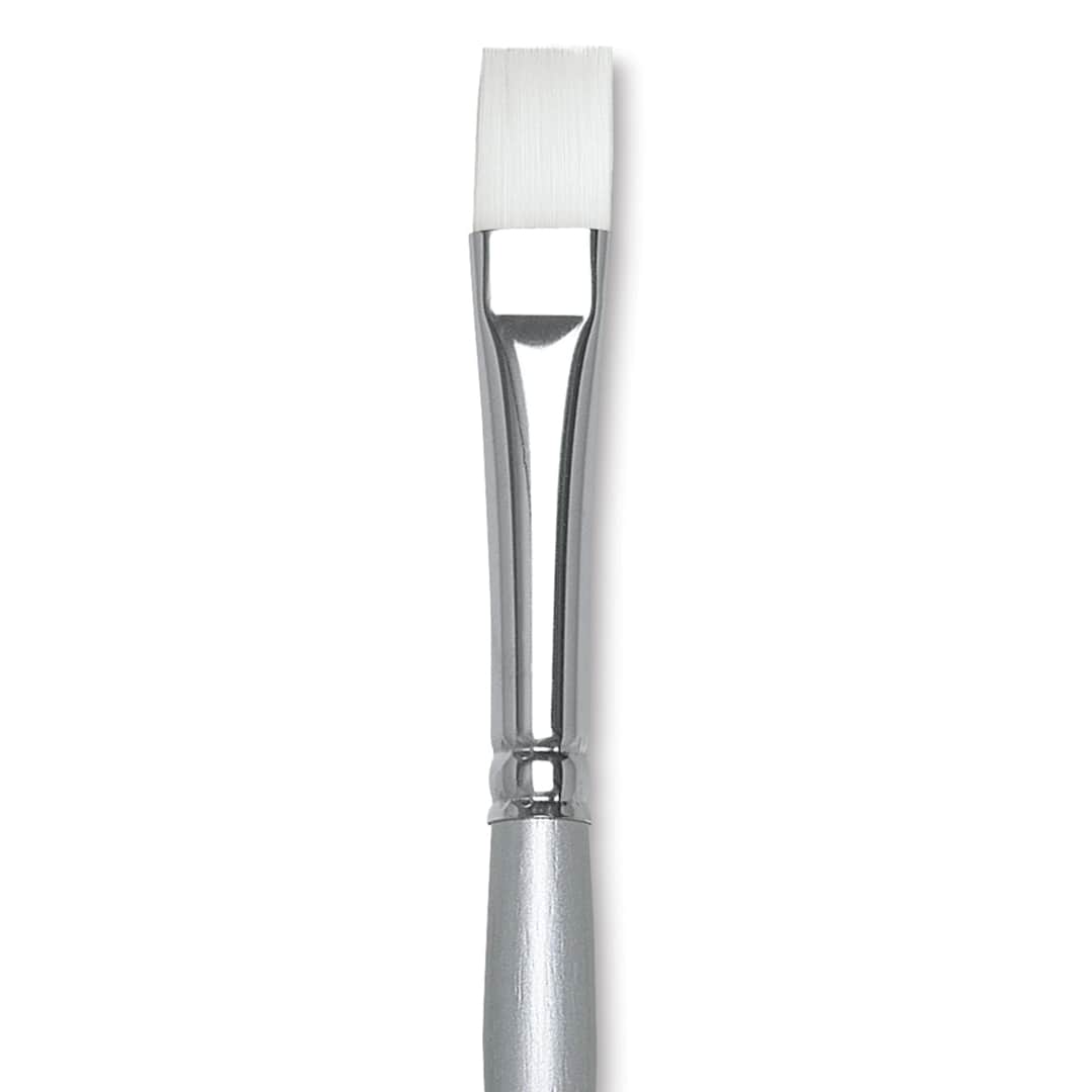 Open in modal - Silver Brush Silverwhite Synthetic Brush - Bright, Long Handle, Size 6 close up