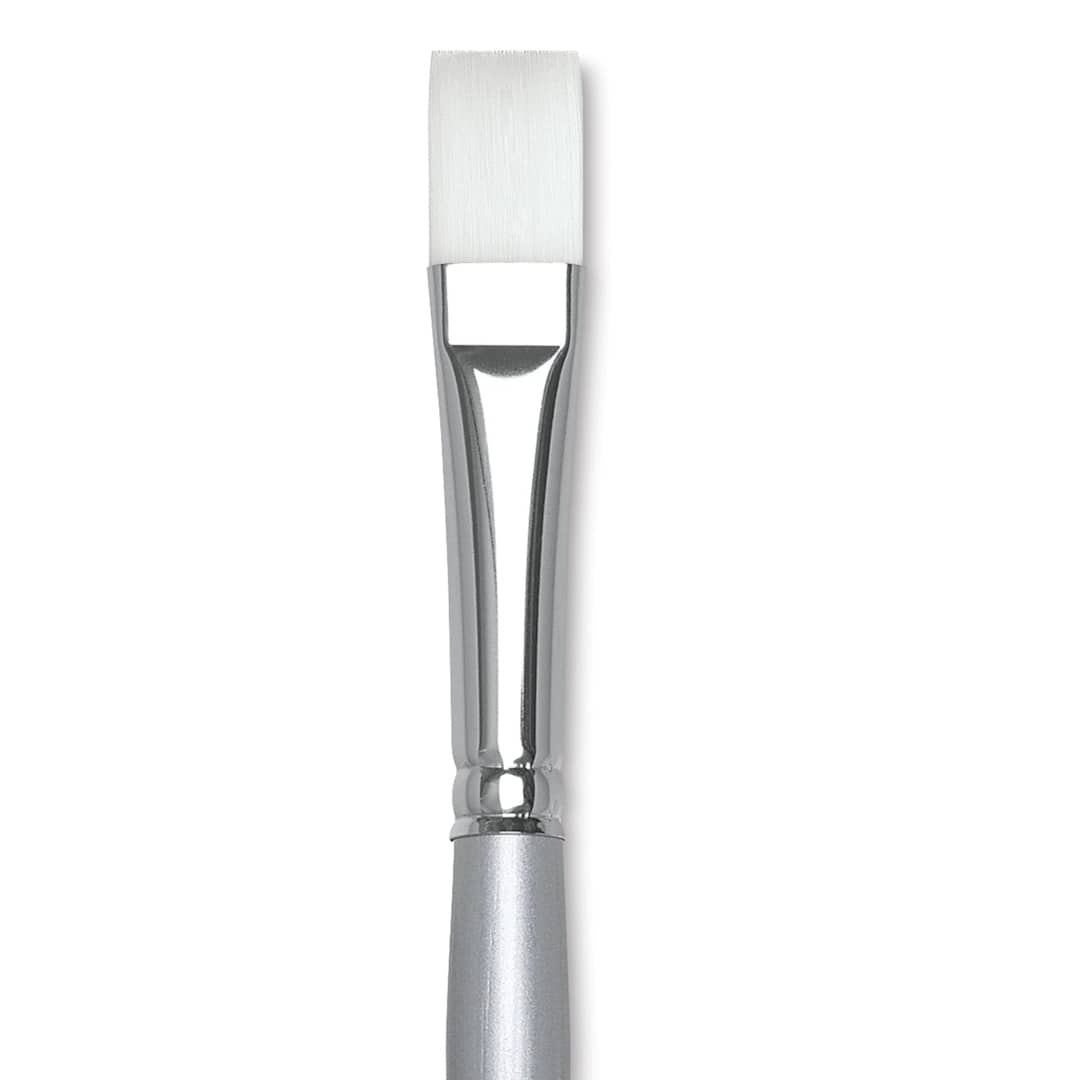 Open in modal - Silver Brush Silverwhite Synthetic Brush - Bright, Long Handle, Size 8 close up