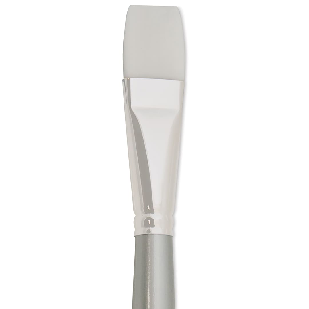 Open in modal - Silver Brush Silverwhite Synthetic Brush - Bright, Long Handle, Size 12 close up